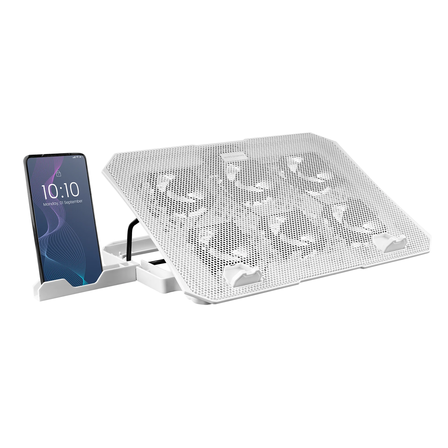 Base Refrigeradora Pro:6 Ventiladores + Soporte Ergonómico para Móvil